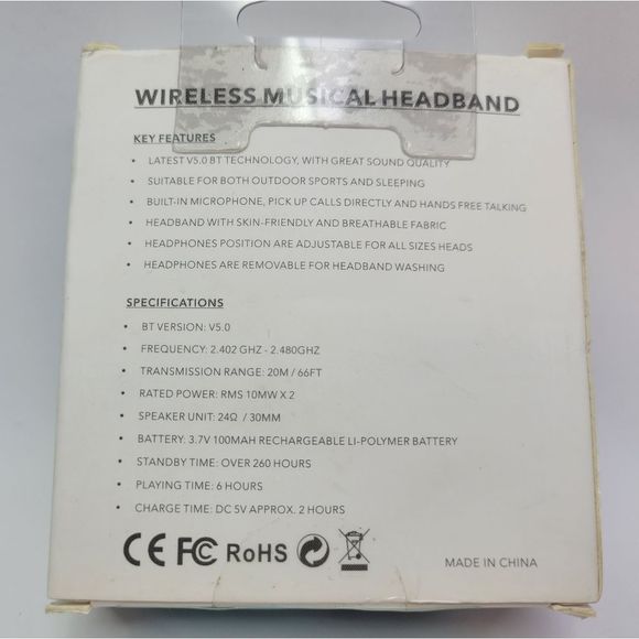 Wireless Music Headband Earbuds Headphones - Picture 7 of 7